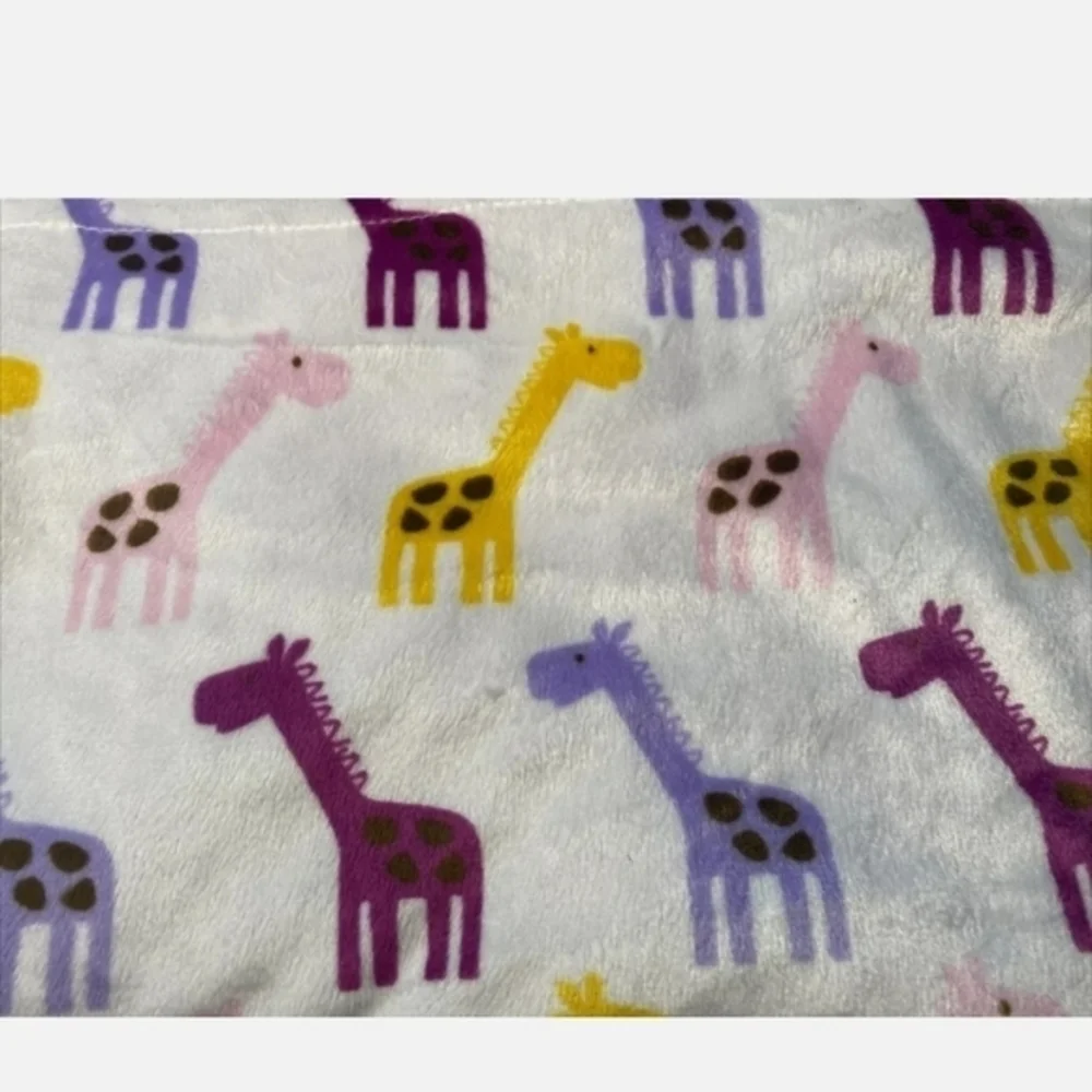 Hudson Baby Infant Plush Mink Blanket Pink Giraffe 🦒 30